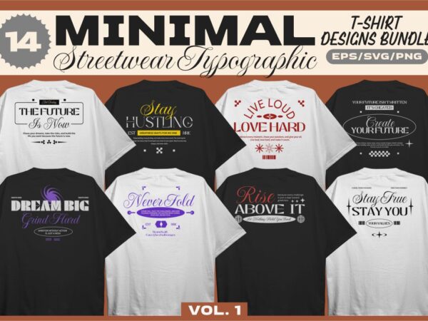 Minimalist streetwear typographic vol. 1