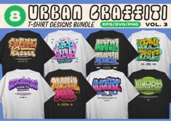 URBAN BUBBLE GRAFFITI T-SHIRT DESIGNS BUNDLE VOL. 3