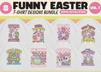 Funny Easter T-shirt Designs Bundle Vol.1