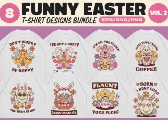 Funny Easter T-shirt Designs Bundle Vol. 2