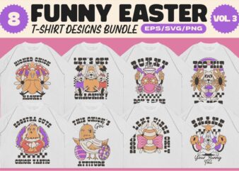 Funny Easter T-shirt Designs Bundle Vol. 3