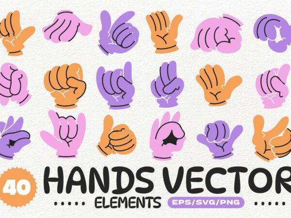 Hands vector elements