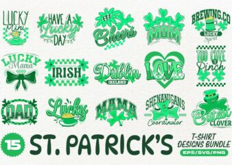 ST. PATRICK’S T-SHIRT DESIGNS BUNDLE