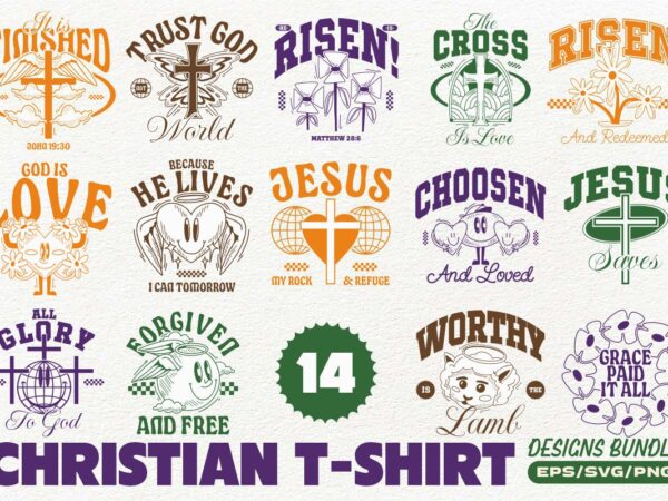 Christian t-shirt designs bundle