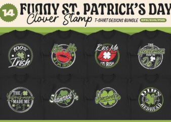 FUNNY ST. PATRICK’S DAY T-SHIRT DESIGNS BUNDLE