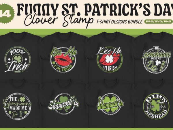 Funny st. patrick’s day t-shirt designs bundle