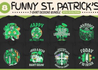 FUNNY ST. PATRICK’S T-SHIRT DESIGNS BUNDLE