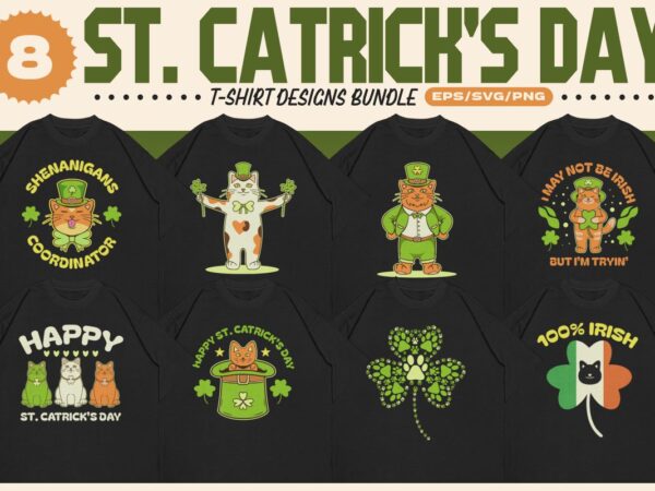 St. catrick’s day t-shirt designs bundle