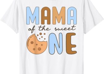 Mama Of The Sweet One Cookies and Milk 1st Birthday Family T-Shirt