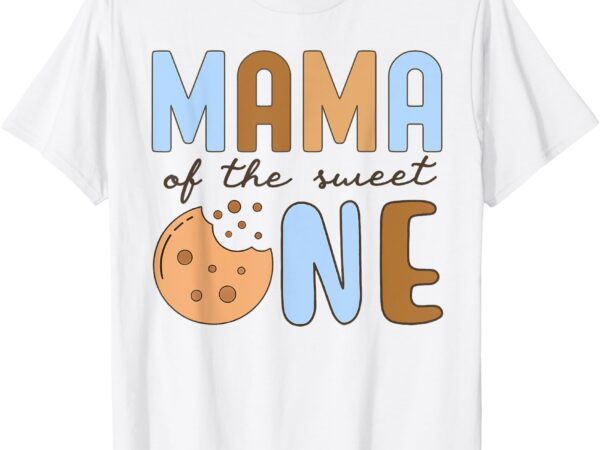 Mama of the sweet one cookies and milk 1st birthday family t-shirt