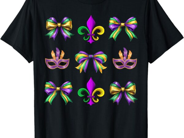 Mardi gras coquette bow carnival new orleans trip women kids t-shirt