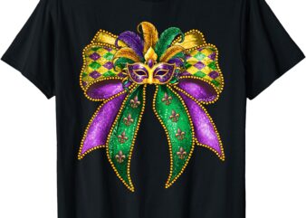 Mardi Gras Coquette Bow Fat Tuesday New Orleans Women Girls T-Shirt