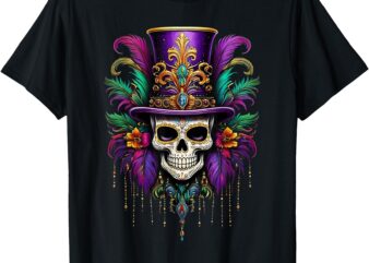 Mardi Gras Skull Witch Doctor New Orleans Men Women T-Shirt