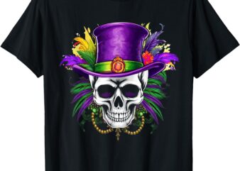 Mardi Gras skull Carnival Tuesday New Orleans Trip men women T-Shirt