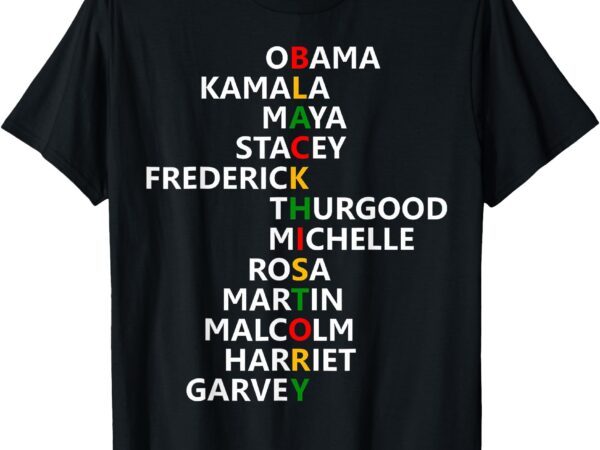 Men women black history month leaders black history month t-shirt