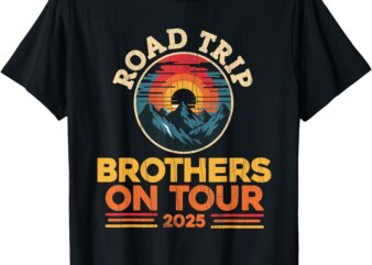 Mens BROTHERS ON TOUR ROAD TRIP 2025 T-Shirt