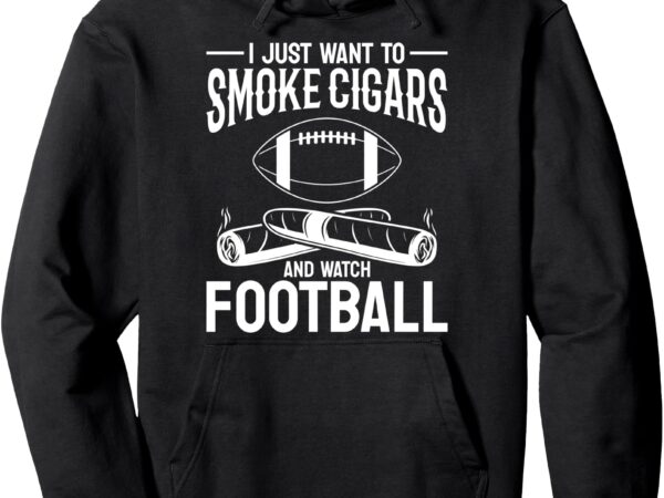 Men’s football cigars smoking pullover hoodie t shirt designs for sale