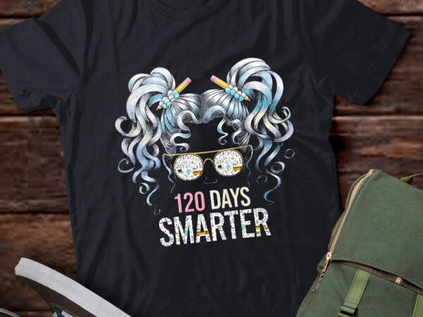 Messy bun 120 days of school 120 days smarter afro pa85 t shirt designs for sale