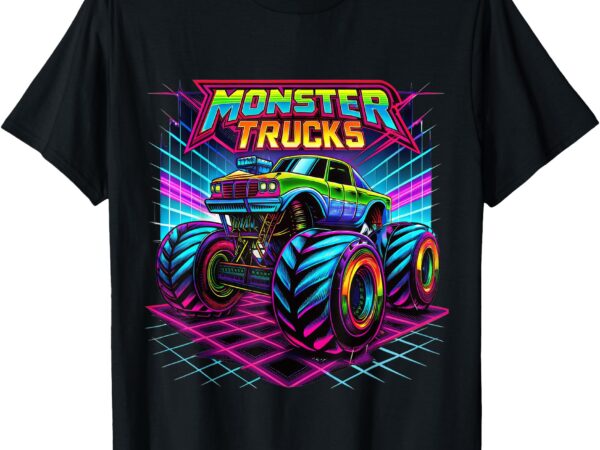 Monster truck colorful graffiti for toddlers youth adults t-shirt