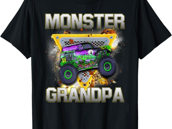 Monster truck grandpa monster truck are my jam truck lovers t-shirt