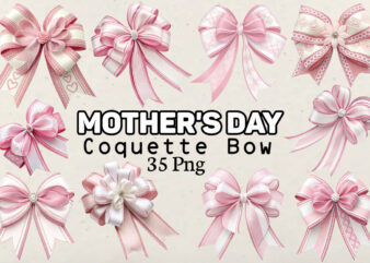 Mother's day coquette bow t-shirt bundle mother's day coquette bow png bundle