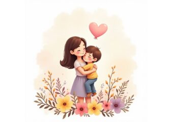 Colourful Mother’s Day Watercolour t-shirt design download instantly