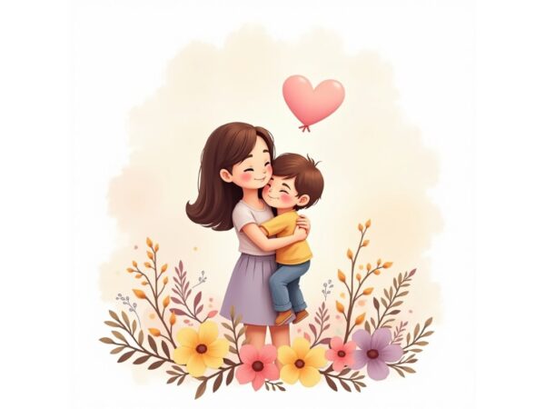 Colourful mother’s day watercolour t-shirt design download instantly