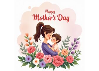 Trendy Mother’s Day Watercolour Graphics t-shirt design jpeg designs – download instantly