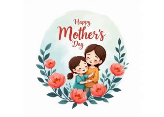 Colourful Mother’s Day Watercolour t-shirt design download instantly