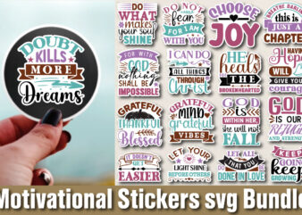 Motivational Stickers T-shirt Bundle Motivational Stickers svg Bundle