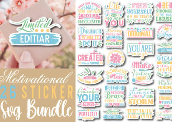 Motivational Sticker T-shirt bundle Motivational Sticker svg bundle