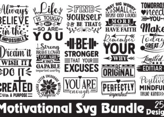 Motivational T-shirt Bundle Motivational Svg Bundle