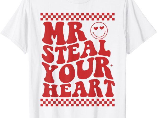 Mr steal your heart for boys toddlers valentine’s day kids t-shirt