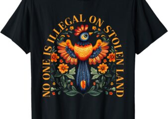 No One Is Illegal On Stolen Land Native Americans Vintage T-Shirt