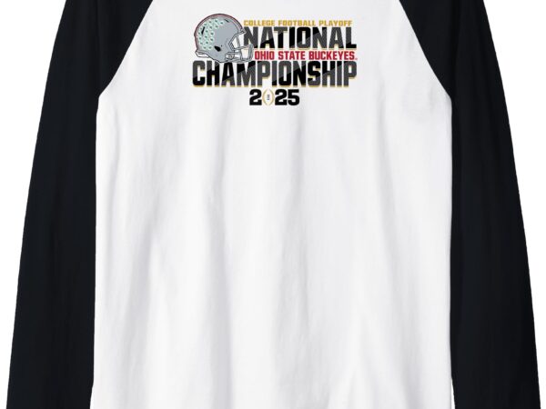 Ohio state buckeyes cfp national championship 2025 white raglan baseball tee t shirt design online