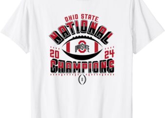 Ohio State Buckeyes National Champs 2024 CFP Football White T-Shirt