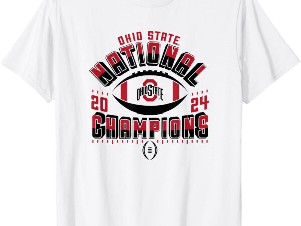 Ohio state buckeyes national champs 2024 cfp football white t-shirt