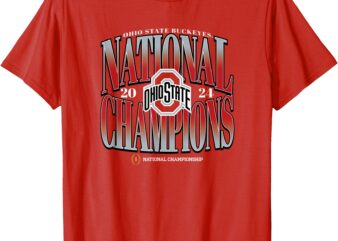 Ohio State Buckeyes National Champs 2024 CFP Strong Red T-Shirt