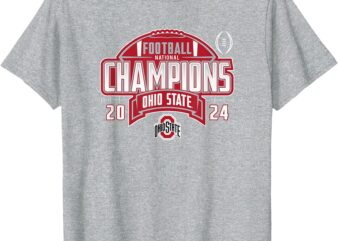 Ohio State Buckeyes National Champs 2024 CFP Success Gray T-Shirt