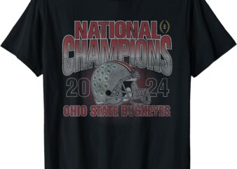 Ohio State Buckeyes National Champs 2024 CFP Vintage Black T-Shirt