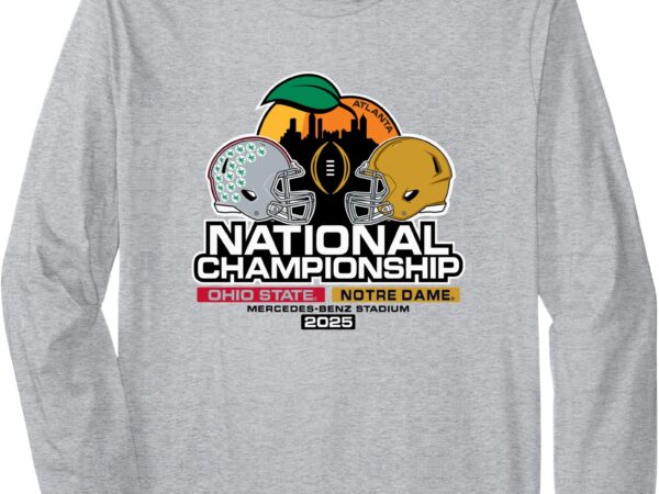 Ohio state vs notre dame national championship 2025 gray long sleeve t-shirt