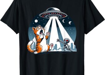 Urban Art Fitters Orange Cat UFO T-Shirt