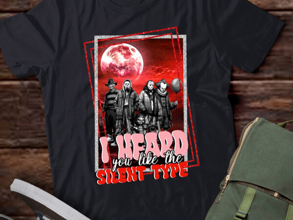 Pa2 i heard you like the silent type scary horror valentines day t shirt illustration