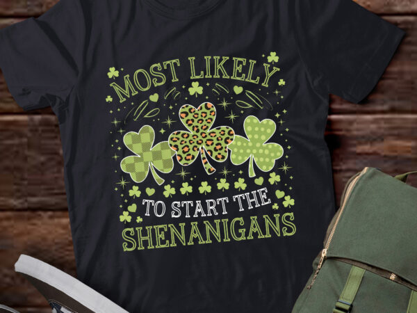 Pa23 st patricks day shamrock shenanigans leopard irish women men t shirt illustration