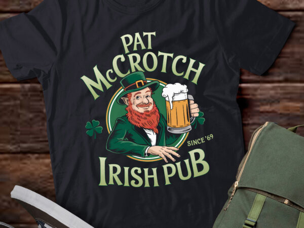 Pa42 pat mccrotch irish pub st patricks day dirty adult drink t shirt illustration