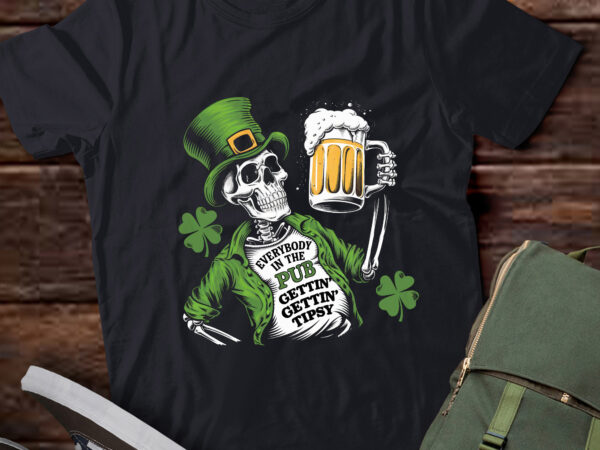 Pa46 – gettin tipsy funny st patrick’s day party club people t shirt illustration