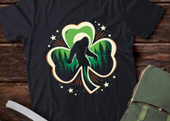 PA52-St Patricks Day Bigfoot Sasquatch Shamrock Irish Men Women