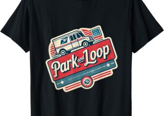 Park and Loop Letter Carrier Postal Worker Mail Man Truck T-Shirt