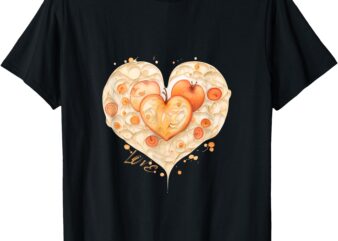 Peach Heart Farming Love T-Shirt