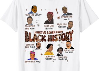 What We Learn From Black History Month People Version T-Shirt